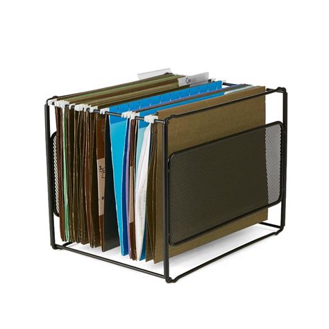 metal file hanging box|metal bars for hanging folders.